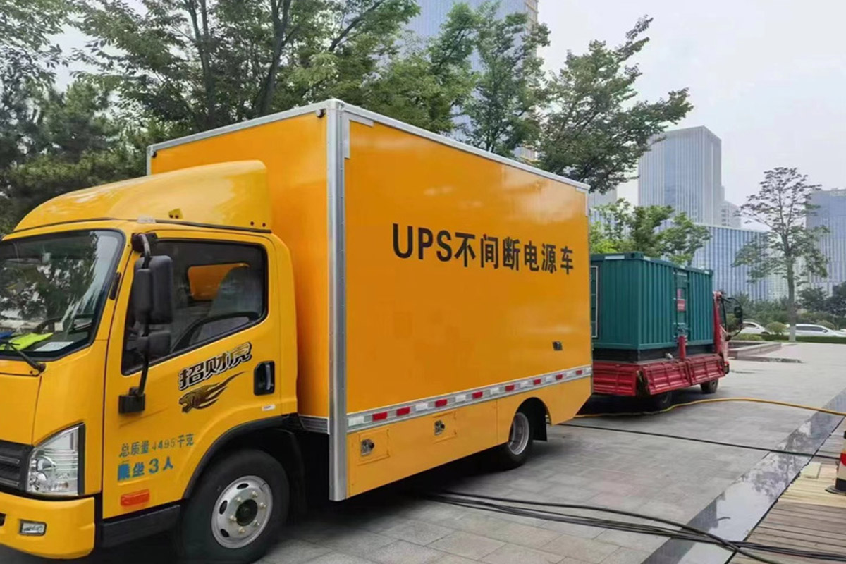 商水发电机租赁施工现场