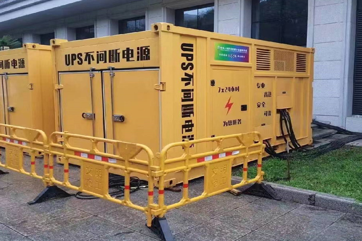 商水发电机租赁施工现场