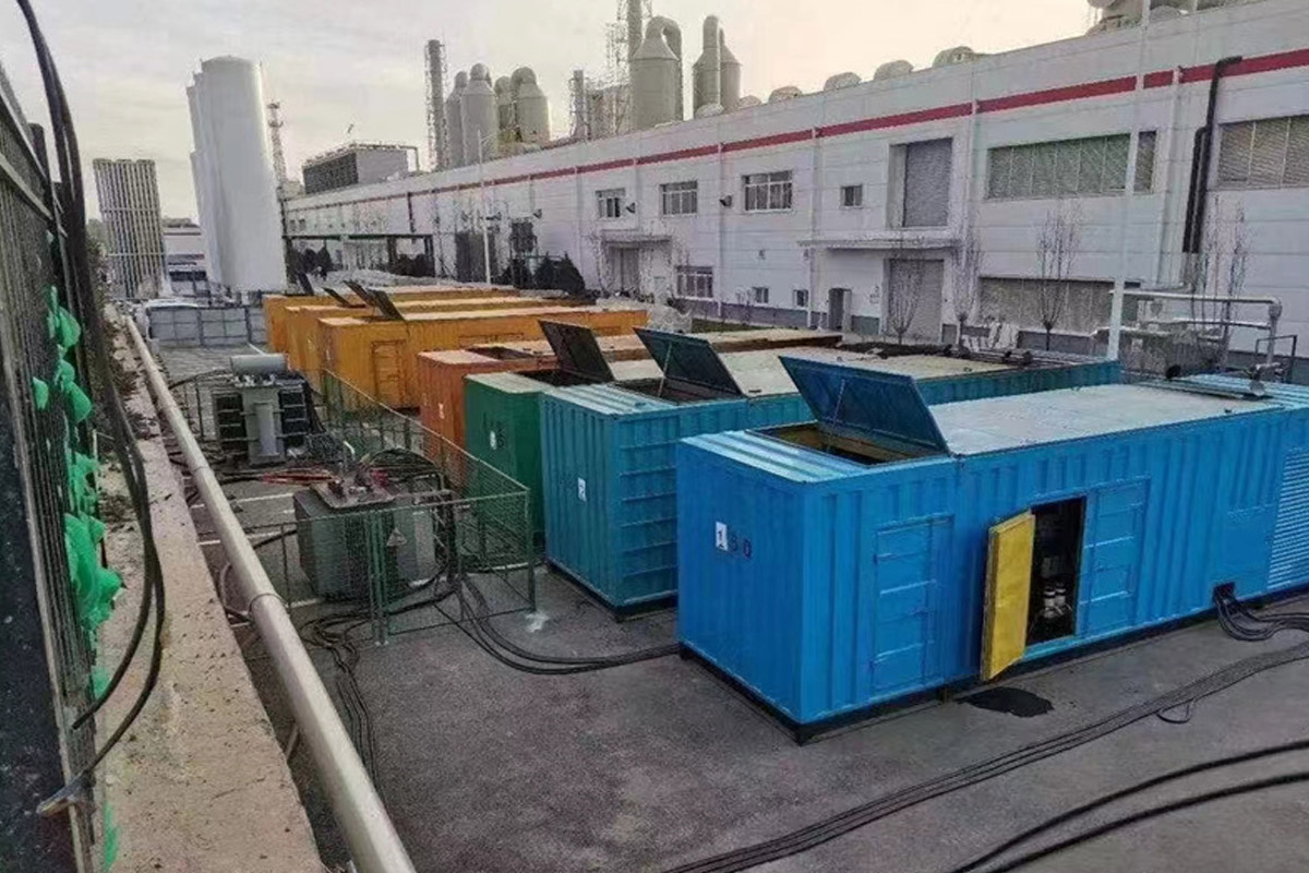 商水发电机租赁施工现场